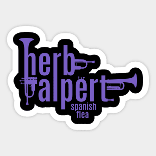 Herb Alpert Tribute - Iconic 'Spanish Flea' Trumpet Tee Sticker